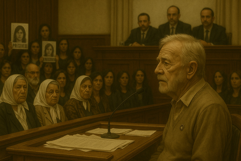 Imagen generada con IA de un Juicio  - Primera versión 